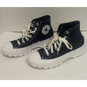 Converse Women's US 7 Chuck Taylor All Star Lugged 2.0 Black White Sneakers
